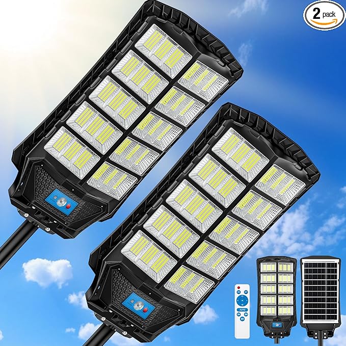 Contenido del paquete: 2 lámparas solares LED y accesorios